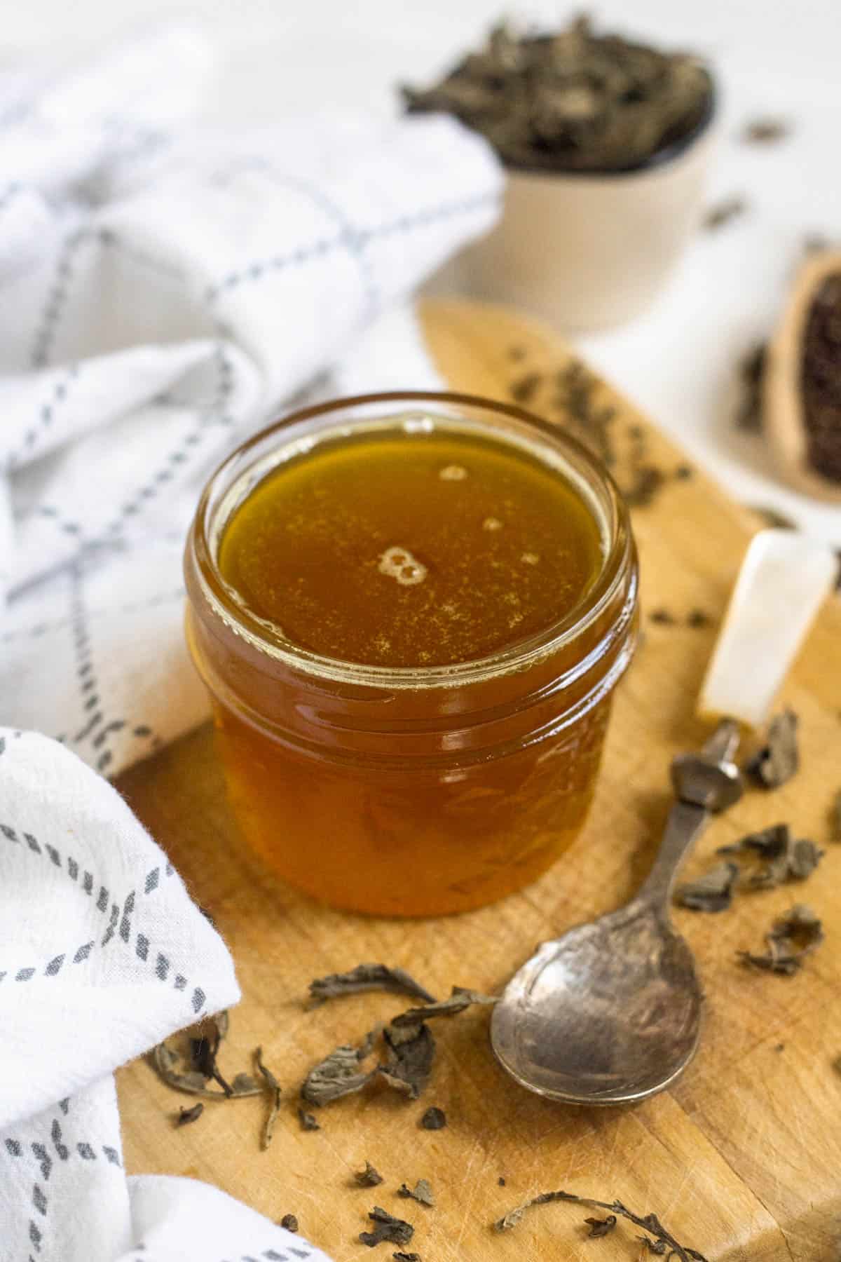 A jar of golden Niter Kibbeh.