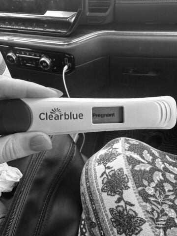 Black & White Positive Pregnancy Test