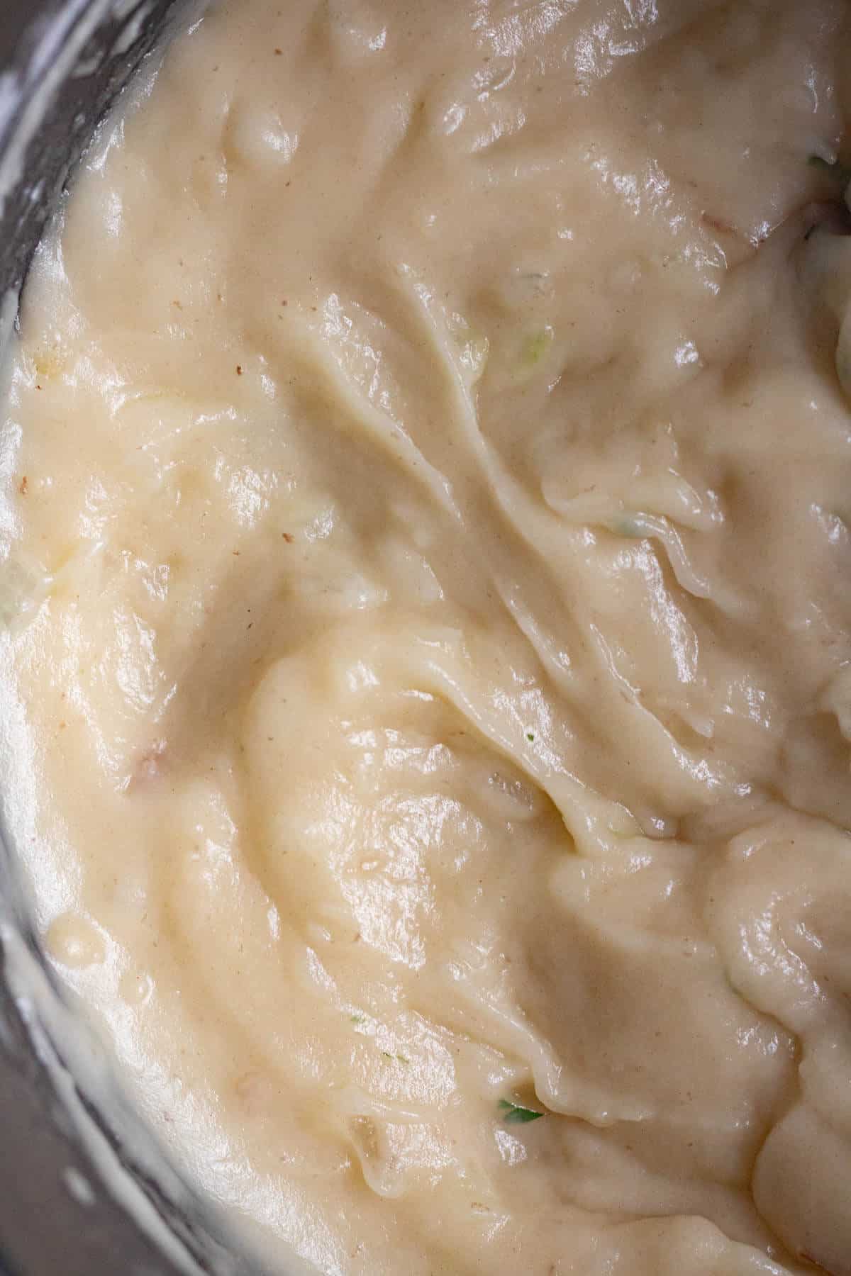 Thick beef stock gravy whisked into the roux for the bitterballen filling.